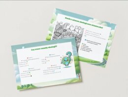 Kolorowanki edukacyjne. Ochrona zwierząt i roślin. Sortowanie śmieci. Czyste powietrze.