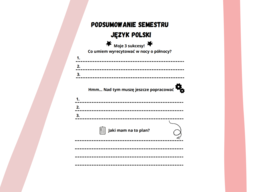 Podsumowanie semestru - język polski