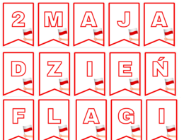 2 maja Dzień Flagi / napis / girlanda / gazetka / dekoracja