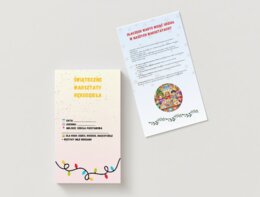 Plakat na szkolne warsztaty świąteczne