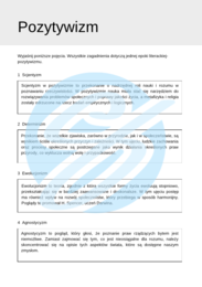 Pozytywizm – Najważniejsze Zagadnienia – Karty Pracy dla Maturzystów