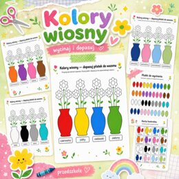 Kolory wiosny - dopasuj płatek do wazonu