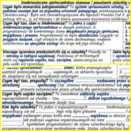 Średniowieczne społeczeństwo stanowe i powstanie szlachty w Polsce w XIV–XV w. – notatki i karta pracy