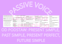 Passive voice od podstaw: Present Simple, Past Simple, Present Perfect. Future Simple