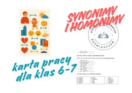 KARTA PRACY – SYNONIMY I ANTONIMY (klasy 7–8)