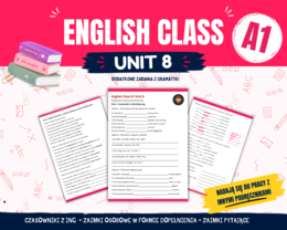 Gramatyka klasa 4: czasowniki z ing, zaimki osobowe w formie dopełnienia, zaimki pytające . Na podstawie podręcznika English Class A1 Unit 8