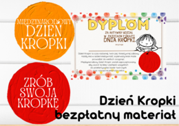 Dzień Kropki - Dyplom + dekoracja - bezpłatnie