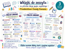 Przedmiotowe Zasady Oceniania – język angielski | wklejki i plansze