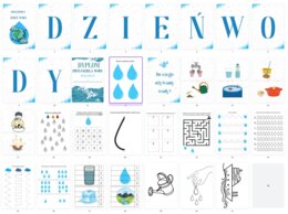 Światowy dzień wody - girlanda, dyplom + zadania