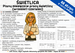 Świetlica Plan miesięczny pracy świetlicy Sprawozdanie cząstkowe roczne