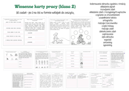 Wiosenne karty pracy (klasa 2) - edukacja polonistyczna