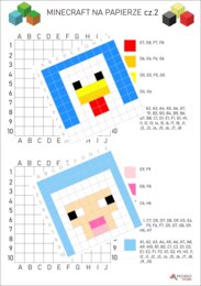 Kodowanka - minecraft, dyktando graficzne, przedszkole i klasy 1-3