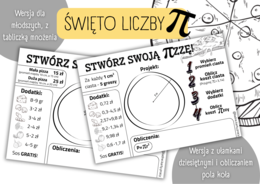DZIEŃ LICZBY PI / ŚWIĘTO LICZBY PI - Stwórz swoją PIzzę - tabliczka mnożenia / ułamki dziesiętne