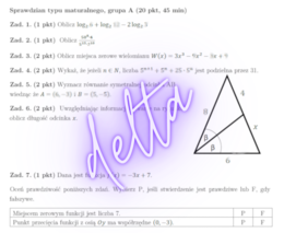 Sprawdzian typu maturalnego, 45 minut, mini-matura, poziom podstawowy