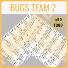 Bugs Team 2 unit 5 FOOD - zakładki do książki