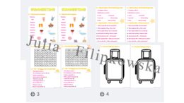 Wakacyjny zestaw zadań/ Summer holidays / karta pracy/ zadania/ słownictwo/ Klasy 1-3/ SP 1-3/ Lato / Wakacje / Dzieci/ Gotowa lekcja