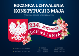 3 MAJA, ŚWIĘTO KONSTYTUCJI 3 MAJA, DEKORACJA XXL, UCHWALENIE KONSTYTUCJI