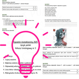 Egzamin ósmoklasisty 2025: język polski – przykładowy arkusz nr 3