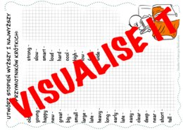 ADJECTIVES STOPNIOWANIE PRZYMIOTNIKÓW sketchnotki + karty pracy