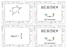 Memory funkcje trygonometryczne - trójkąt prostokątny