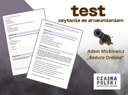 "Reduta Ordona" – test czytania ze zrozumieniem