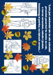 Gazetka na rozpoczęcie roku szkolnego "Lato już odchodzi..."