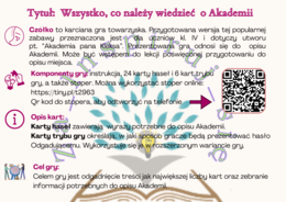 Akademia Pana Kleksa- gra Czółko - przygotowanie do opisu Akademii