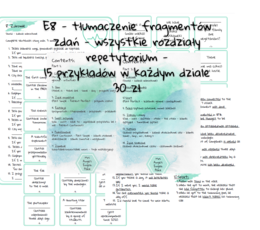 E8 - Egzamin ósmoklasisty - tłumaczenie fragmentów zdań - translations - online i offline