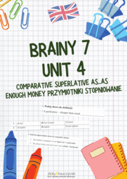 Brainy 7 Unit 4 Kartkówka, Karta pracy, powtórzenie