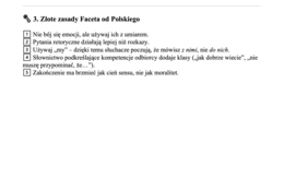 Przemówienie - schemat dla uczniów klasy ósmej