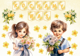 DEKORACJA DZIEŃ MAMY I TATY - KOCHMY WAS