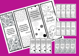 DZIEŃ KROPKI - zakładka do książek - zakładki - czarno-białe - wersja 3