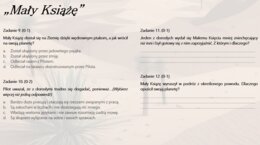 Test wprowadzający/powtórzeniowy do lektury "Mały Książę"