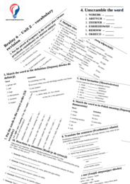 Brainy 6 – Unit 2 – vocabulary revision