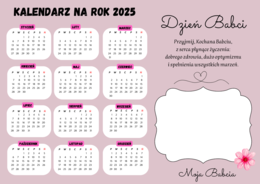 Dzień Babci i Dziadka - kalendarz na 2025 rok