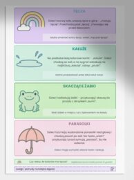 Deszczowa pogoda – zabawy ruchowe w sali