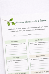 Pierwsze skojarzenia z lasem [Karta pracy]