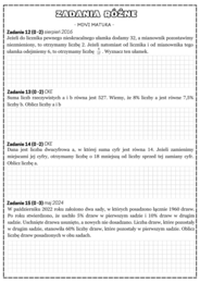 Mini matura. Matematyka. Zadania różne.