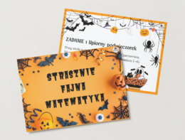 STRASZNIE FAJNA MATEMATYKA - zestaw zadań logicznych w klimacie HALLOWEEN