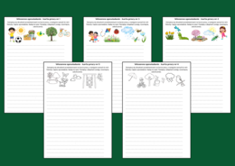 Wiosenne OPOWIADANIE – karta pracy – ćwiczenia redakcyjne – wiosna - 5 wersji