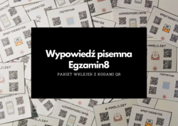 WRITING pakiet 7 wypowiedzi kody QR egzamin ósmoklasisty