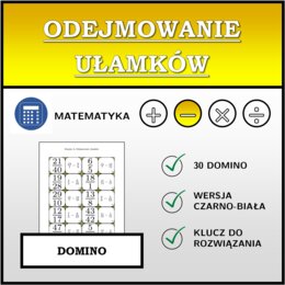 Domino - Odejmowanie ułamków | matematyka