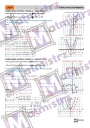 Przekształcenia wykresów funkcji-przesunięcie wzdłuż OX, przesunięcie wzdłuż OY, przesunięcie o wektor, symetria względem OX, symetria względem OY, wartość bezwzględna względem OX i OY..