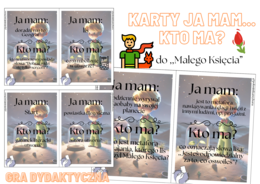 Karty Ja mam... Kto ma? do lektury "Mały Książę", egzamin ósmoklasisty