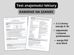"Kamienie na szaniec" – test znajomości lektury