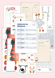 "Czekając na Mikołaja" - list do Mikołaja, labirynty, projekt renifera, puzzle, karty pracy - zadania na 5 dni!