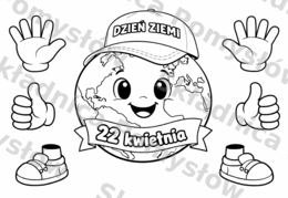 Dzień Ziemi – kolorowanka i wycinanka do druku A4