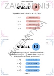 Stacje zadaniowe – liczby i działania