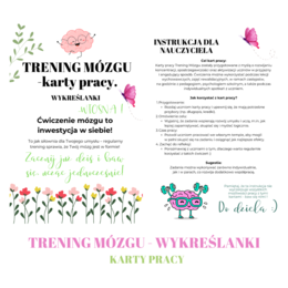 Trening mózgu - WYKREŚLANKI, karty pracy.