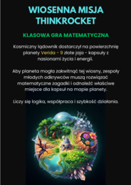 Misja Wiosenna ThinkRocket - matematyczna, wyjątkowa gra fabularna | Klasy 1-3